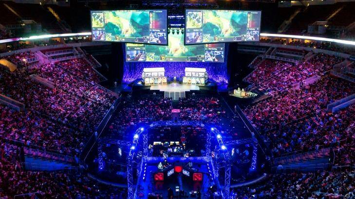 The scene at <i>Dota 2</i>'s The International event last year, which took place in Seattle and had a total prize pool of almost $US11 million.