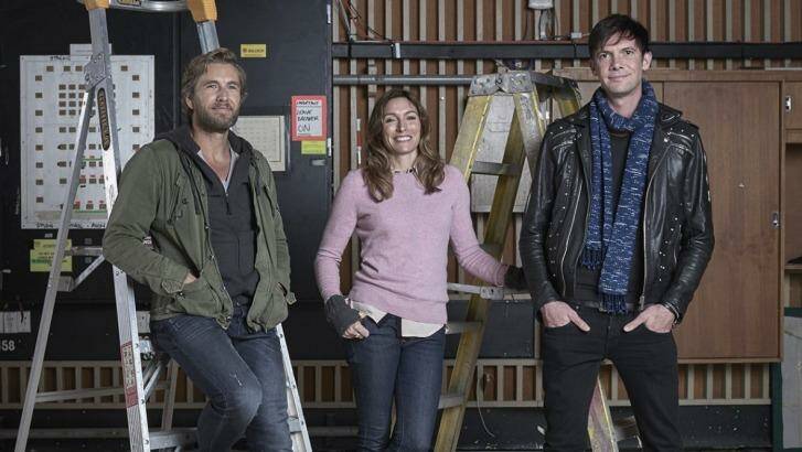 Brett Tucker, Claudia Karvan and Toby Schmitz will star in Newton's Law for the ABC. Photo: Lachlan Moore