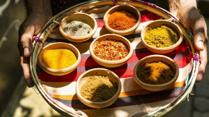 Colourful spices are a feature of  Sri Lankan cuisine. Photo: Peter Stuckings