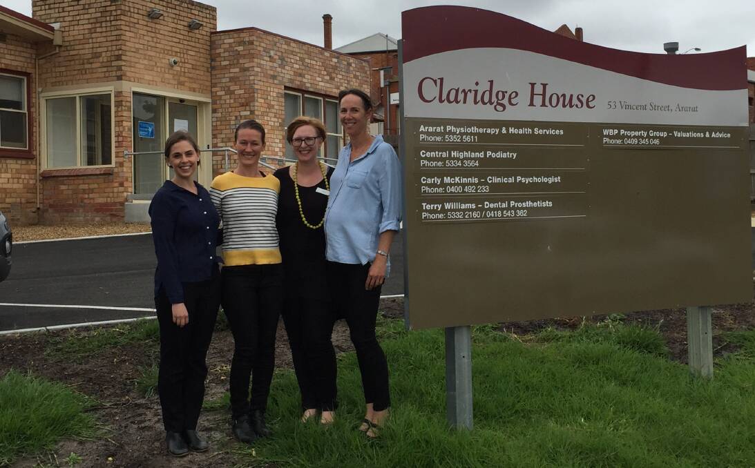 HERE TO HELP: Some of the Claridge House staff, Ellaine Parnall, Kylie Plunkett, Emily Toner and Jess Tucker. 
