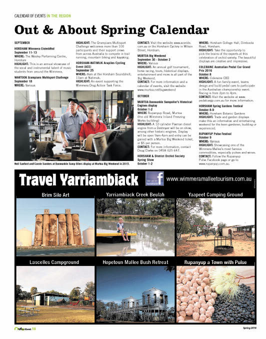 Out & About Spring, Wimmera & Grampians | Magazine