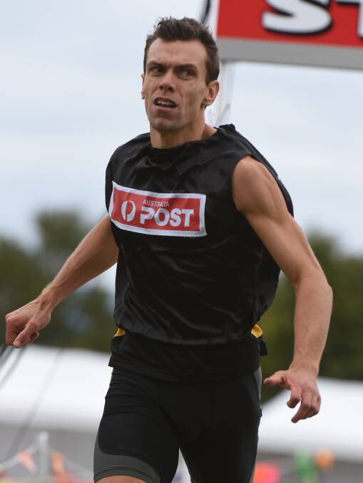 Stawell Gift  Heat 7.
Shane Woodrow.
Pic Lachlan Bence.