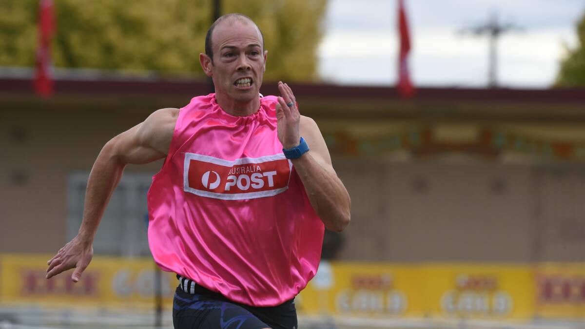 Stawell Gift Heat 20.
Nathan Dixon.
Pic Lachlan Bence.
