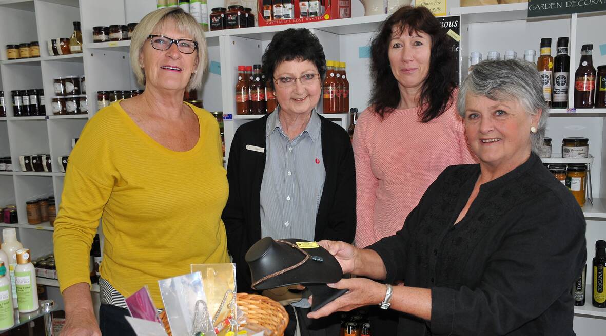 Pictured gearing up for the annual Stawell Hospital Y-Zetts shopping spree are (L-R) Helena Nicholson, Joan Brilliant, Linda Hunter from Linda’s Cottage Country and Meg Blake. Picture: BEN KIMBER.
