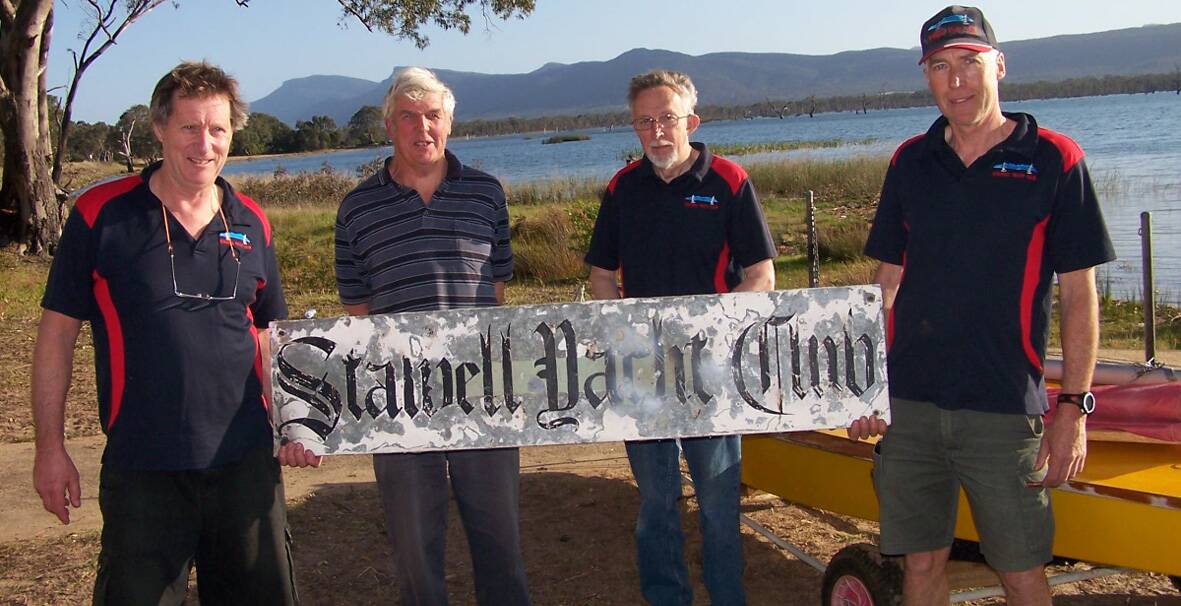 (L-R) Stawell Yacht Club Rear Commodore Peter Knight, Life member and ex Commodore George Grellet, oldest active sailing member John Knight and previous Commodore Jan ibs Von Seht.