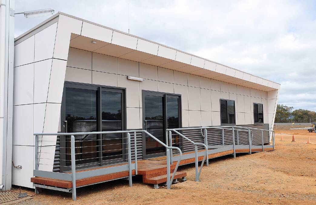 New offices for AG Airworks and AGFire Aviation at the Stawell Aerodrome. Picture: KERRI KINGSTON.