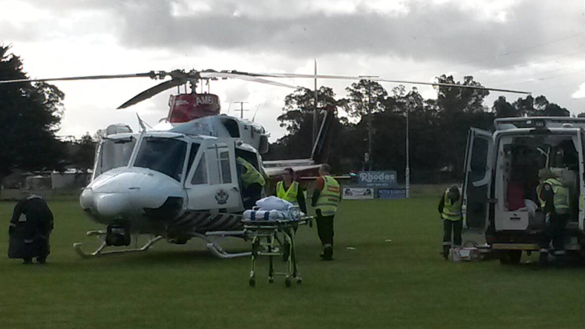 The sole occupant of the vehicle - a 39 year old Stawell man was flown to Melbourne's Alfred Hospital for treatment. Picture: CONTRIBUTED.