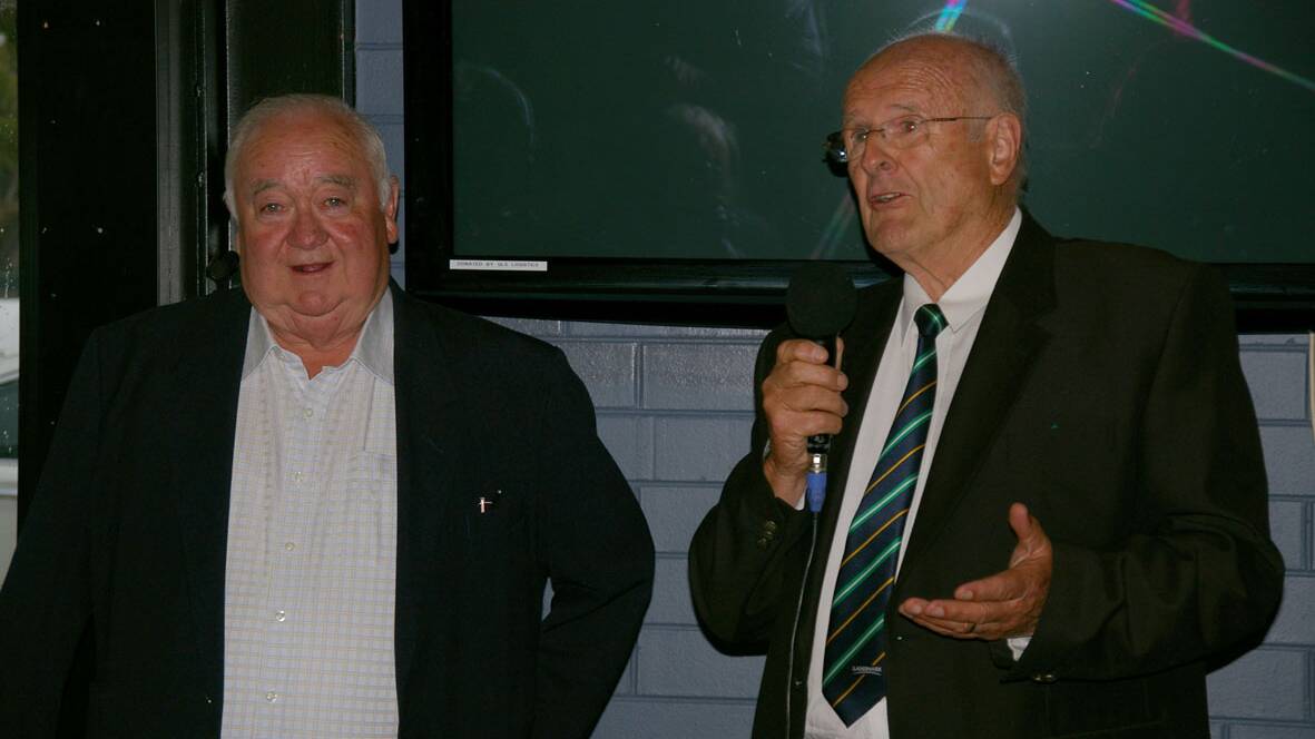 Special guest David Morgan from Dalgety’s reminisces about times spent with Don Murphy during Friday’s farewell function.