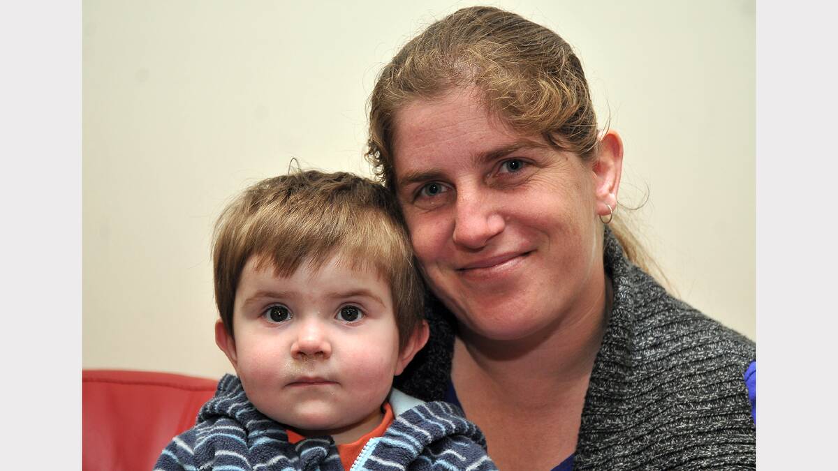Youngster Tyres with his mum Natalie at the Powerhouse Playgroup.
