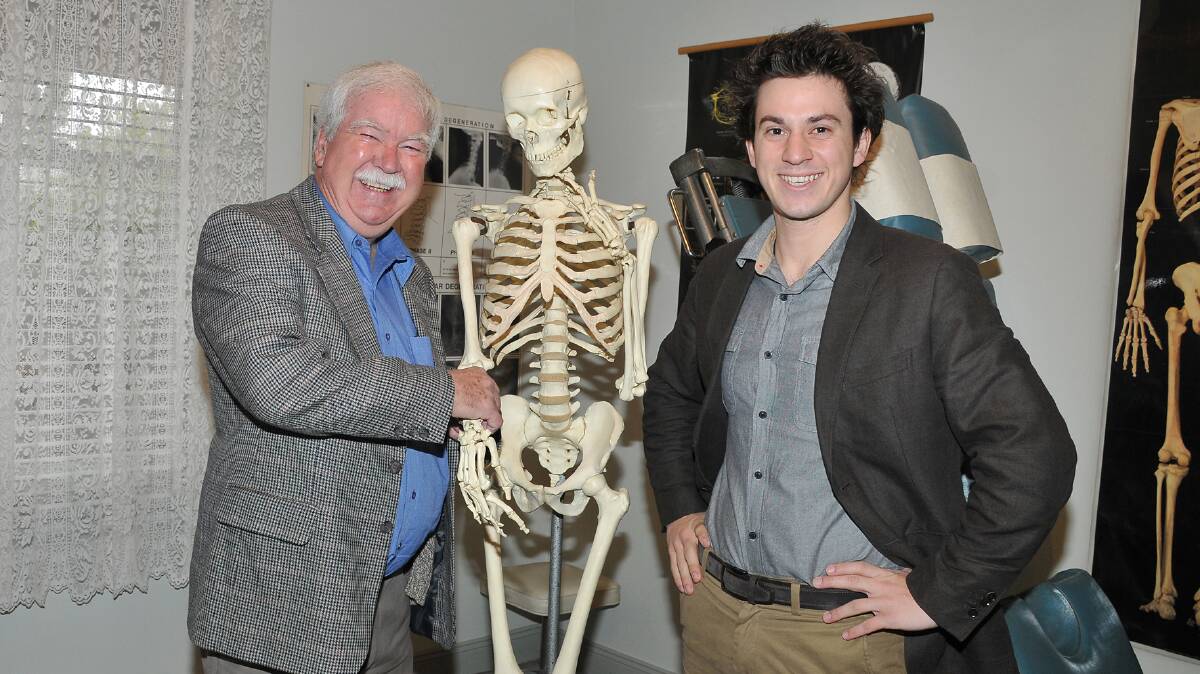 Dr Tyler Humphris (right) with Dr Wally Bowers at the Stawell practice. Picture: MARK McMILLAN.