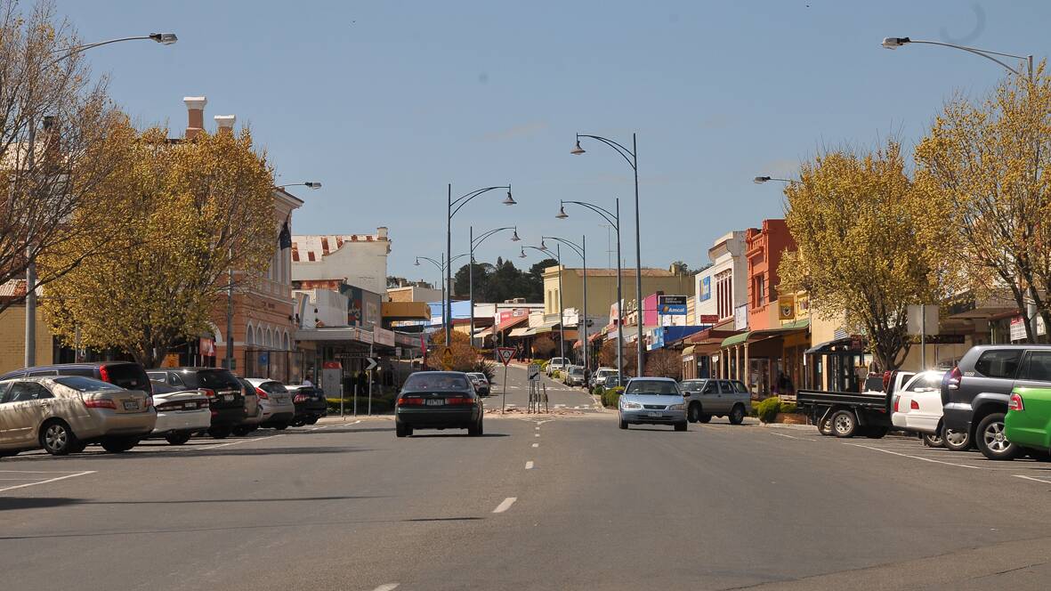 The Main street as it is today, open to traffic right the way through.