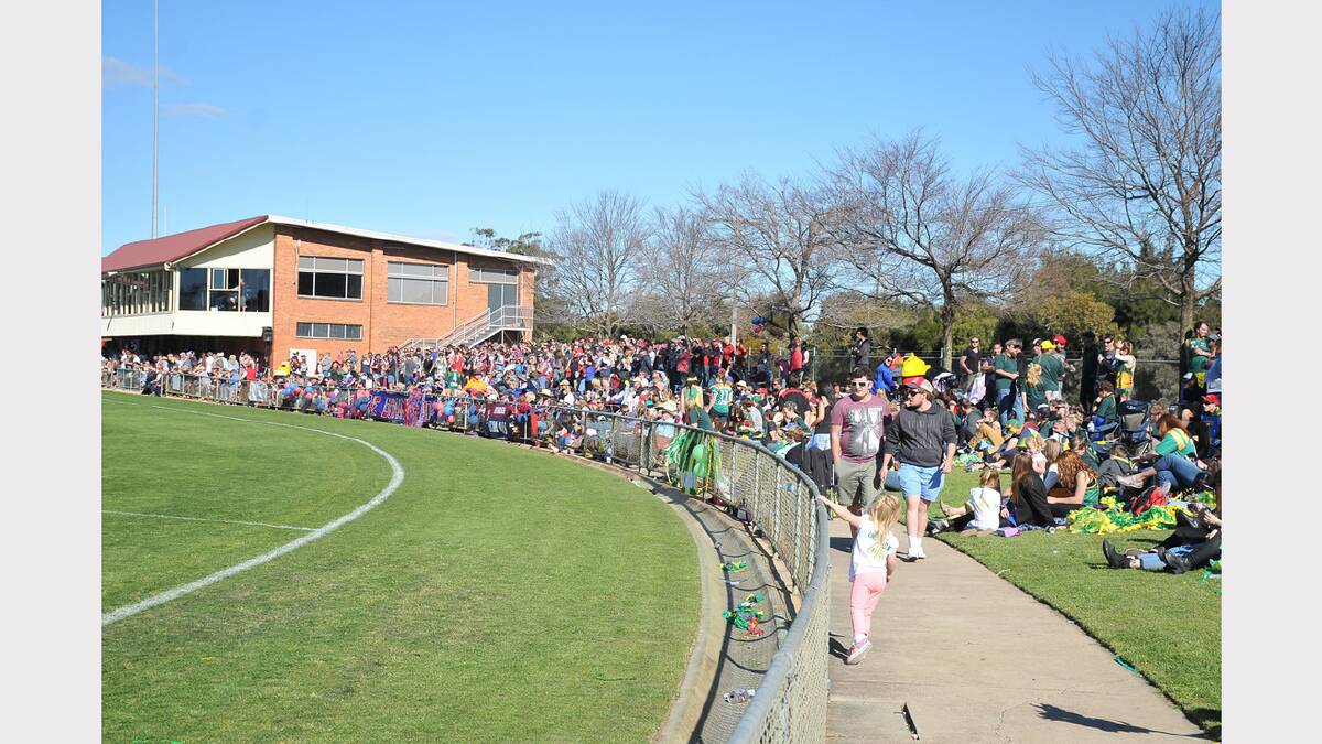 Part of the big crowd that attended the grand final at Central Park.