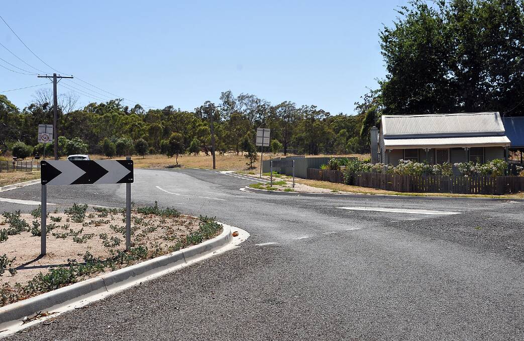 The new T intersection to slow traffic and increase vehicle visibility. Picture: KERRI KINGSTON.