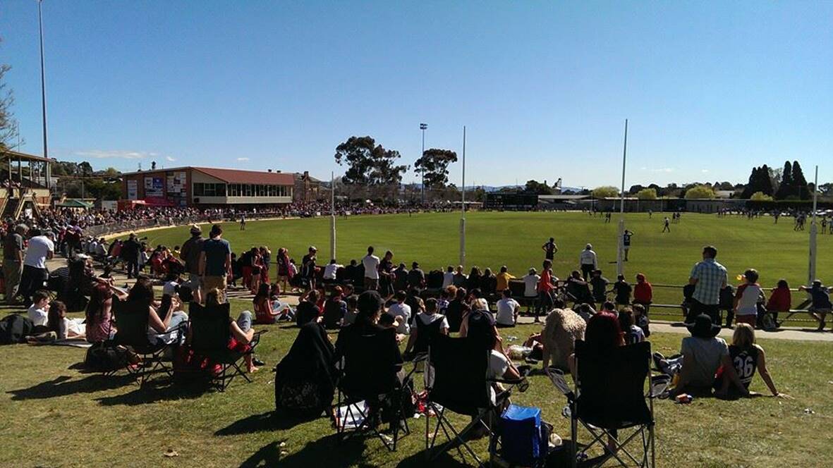 A massive crowd descended on Central Park in Stawell for the 2014 Wimmera Football League grand final. Picture: BEN KIMBER