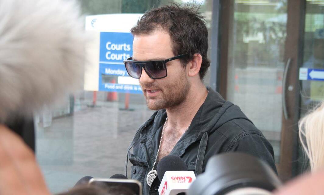 Mr Blackford's supporter Jason Mead spoke to the media outside the courthouse after the guilty verdict was announced. Photo: Andrew Elstermann/Fairfax Media.