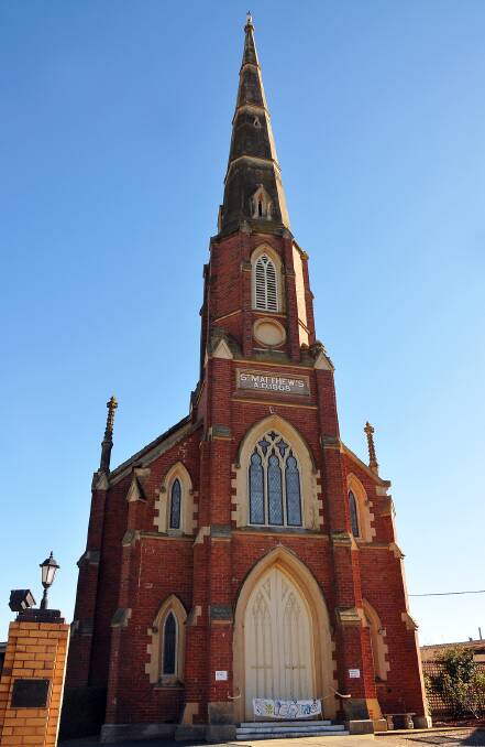 The spire on the Stawell Uniting Church has been the inspiration for the church’s art exhibition. Picture: Kerri Kingston