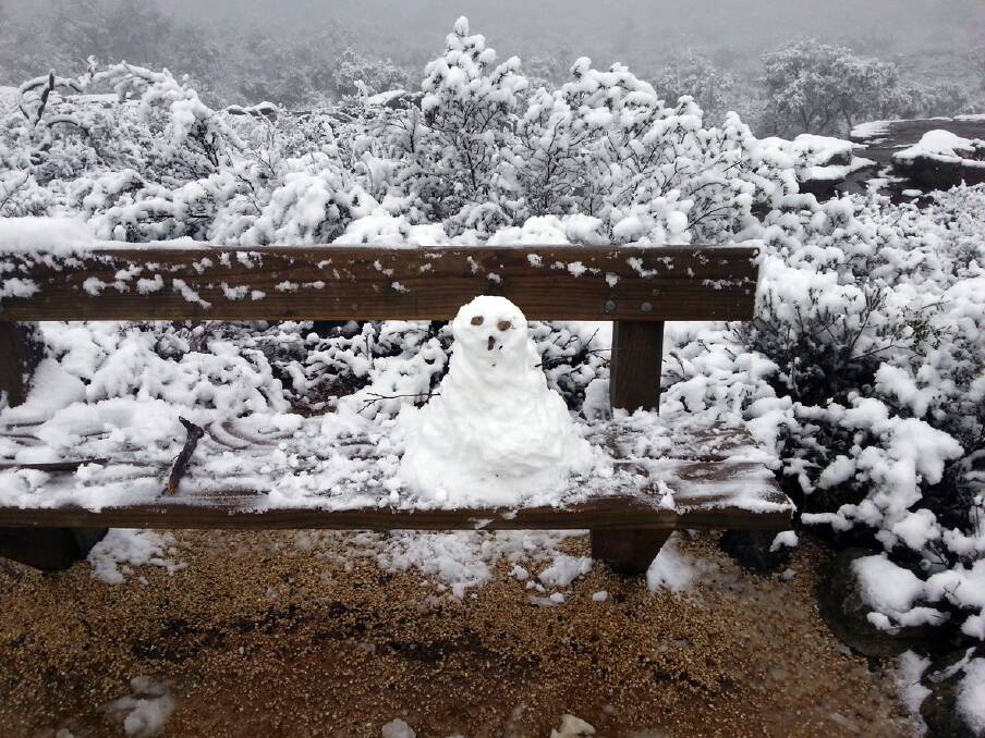 Snow men were present over the weekend as hundreds visited snow around the Grampians region