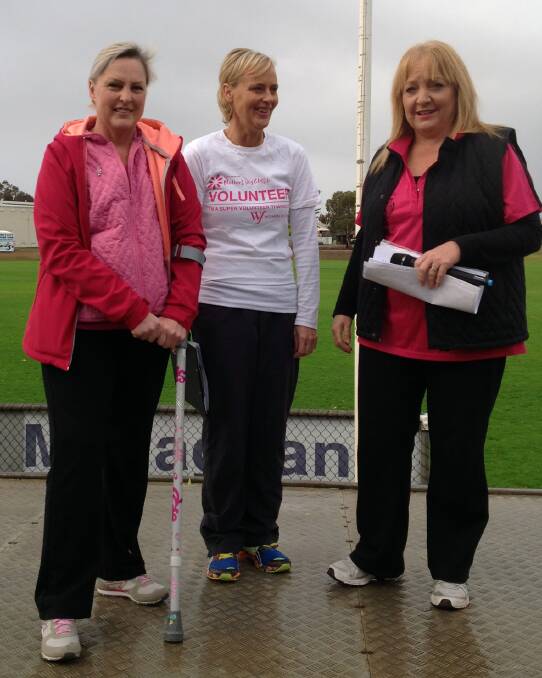 Kerrie Skene, Susan Byron and Debbie Bach celebrate another successful Mother's Day Classic in Stawell