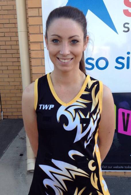 Courtney Morrow picture in her Mininera District Football League representative dress.