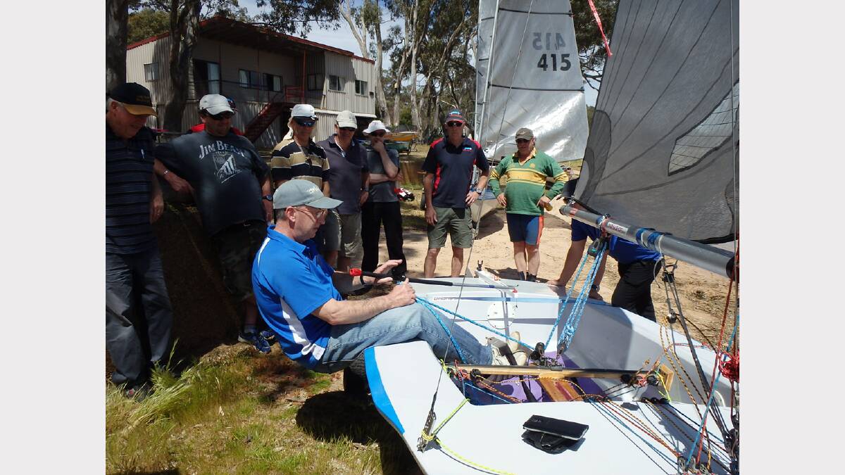 Instructor Murray Shaw demonstrates boat handling techniques.