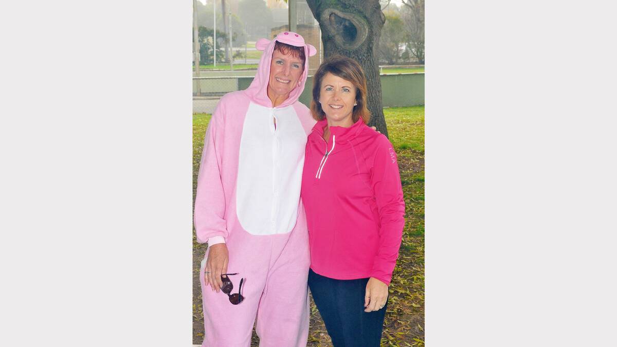 Mel Rickard and Jo Kennedy were dressed in pink and ready to tackle the Mother's Day Classic.