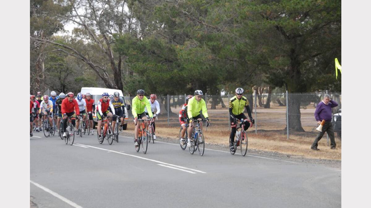 Cyclists take part in the Grampians Wildflower Ride.
