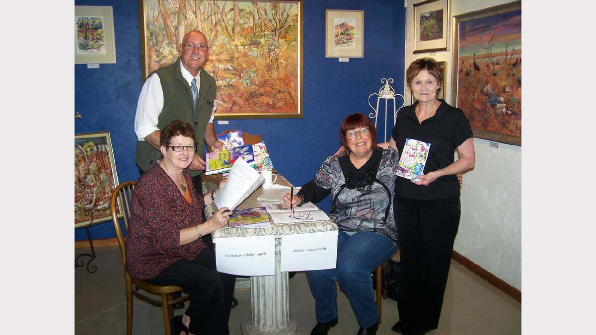 Pictured at the MOCO Gallery Grant Thomas, Helen Leach, Susie Sarah and Stawell resident Liz Konig.
