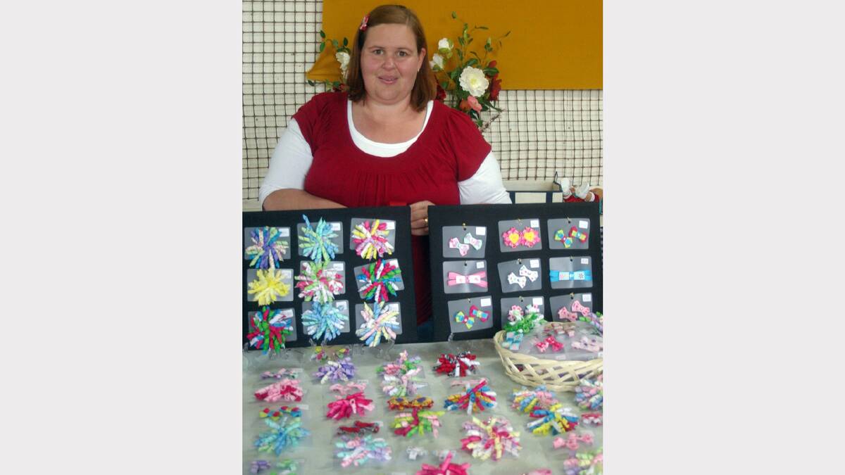 Donna Delley with her range of children's hair clips and other accessories.