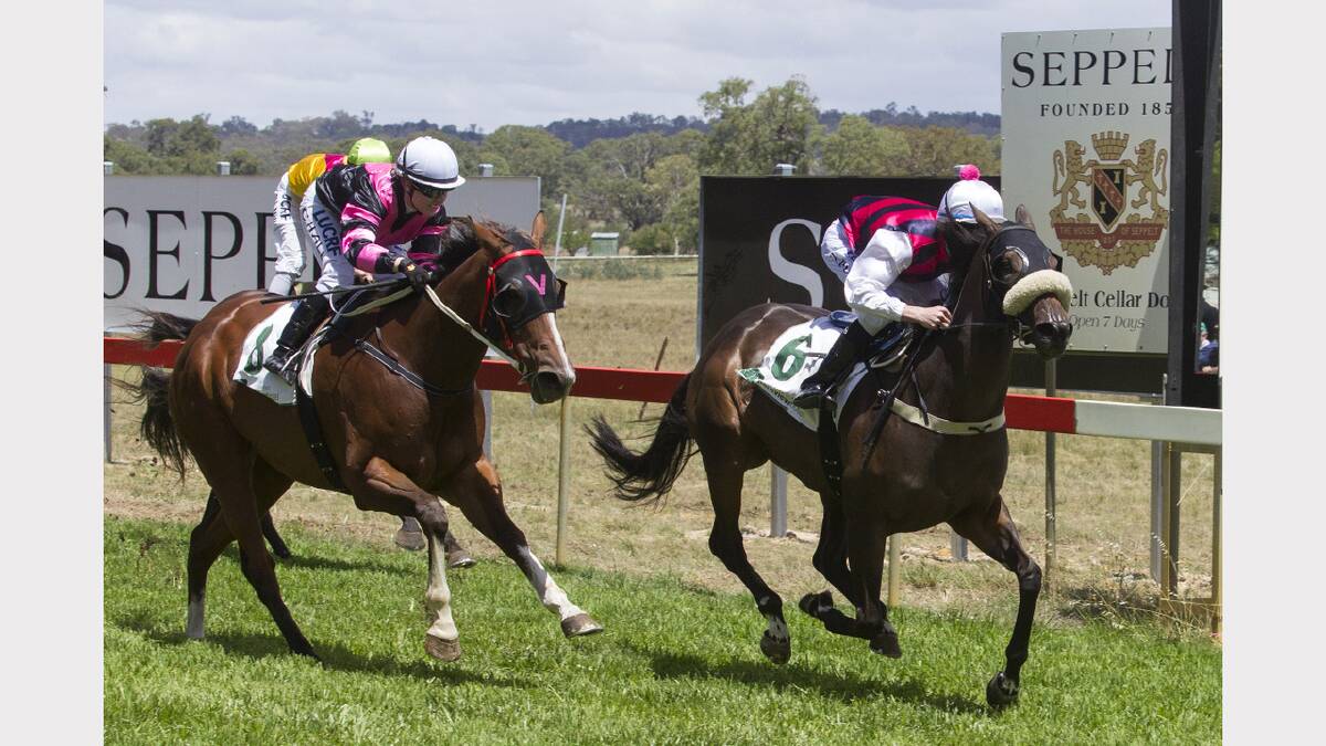 Miss Amalia wins with apprentice Nathan Punch in the saddle.