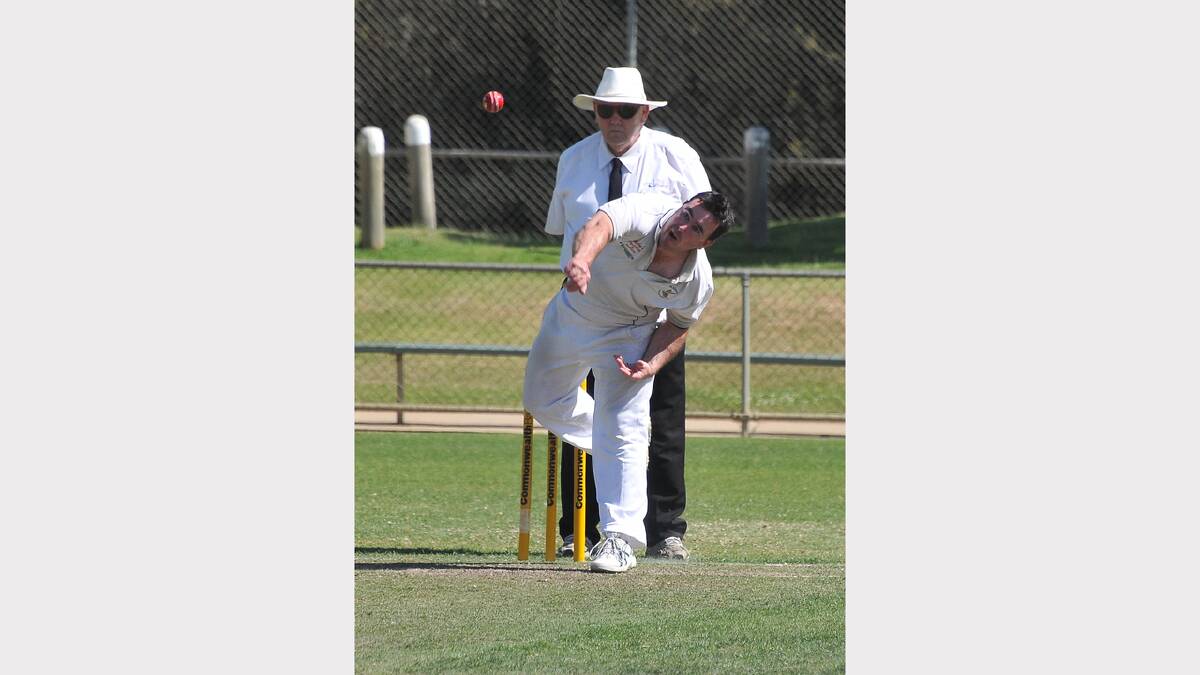 Youth Club strike bowler Steve Le Gassick in action last weekend. Le Gassick will be a key to Youth Club's chances against Swifts Great Western tomorrow.