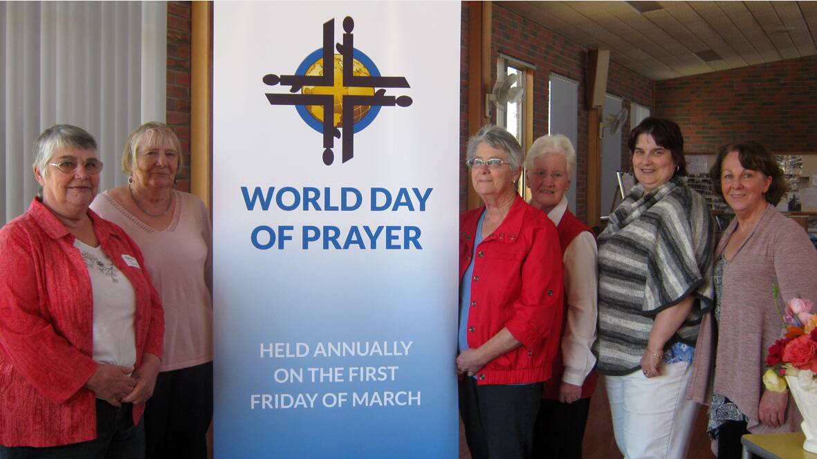 Pictured at the World Day of Prayer workshop in Stawell L-R Helen Porra, Kay Dalton, Dorothy Williams, Pauline Smit, Andrea Nagy and Jan Pedderson.