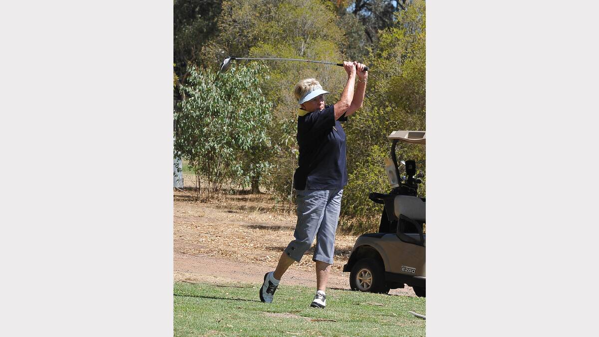 Joan MacPherson in action for the Stawell lady golfers.