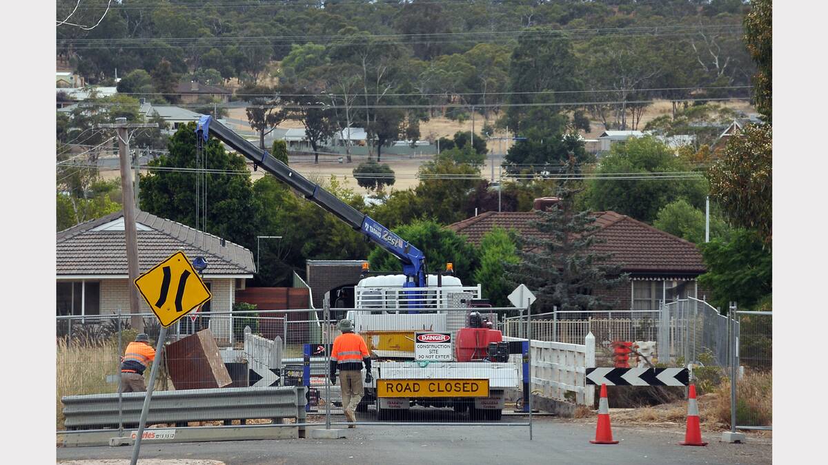 Work continues on the Hill Street bridge in Stawell.