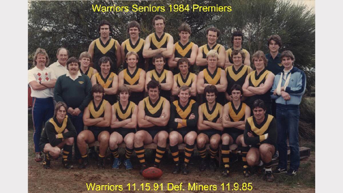 The Warriors 1984 senior premiership team.