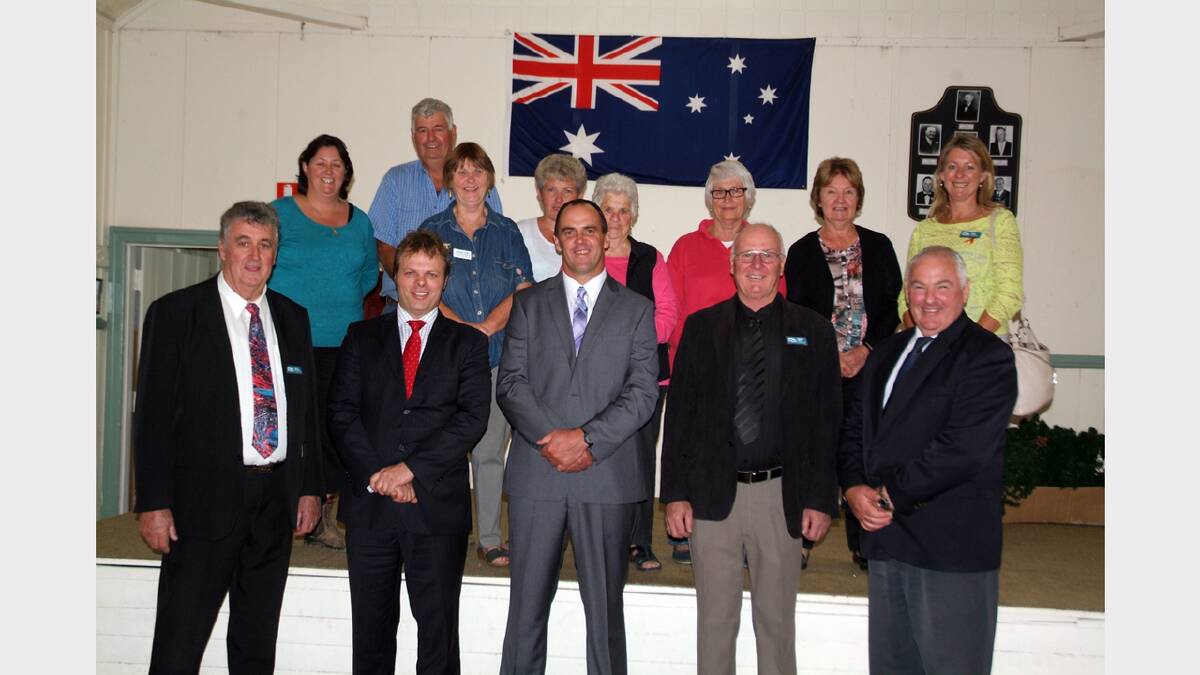 Pictured at the funding announcement (back)  Dana Woltjen, Ken Hall, Cheryl Hall, Fiona Kilpatrick, Myra Blake, Laurel Dean, Val McClean and Cr Karen Hyslop; (front) Cr Murray Emerson, Nationals Member David O'Brien, Nationals candidate for Ripon Scott Turner, Cr Wayne Rice and Mayor, Cr Kevin Erwin.