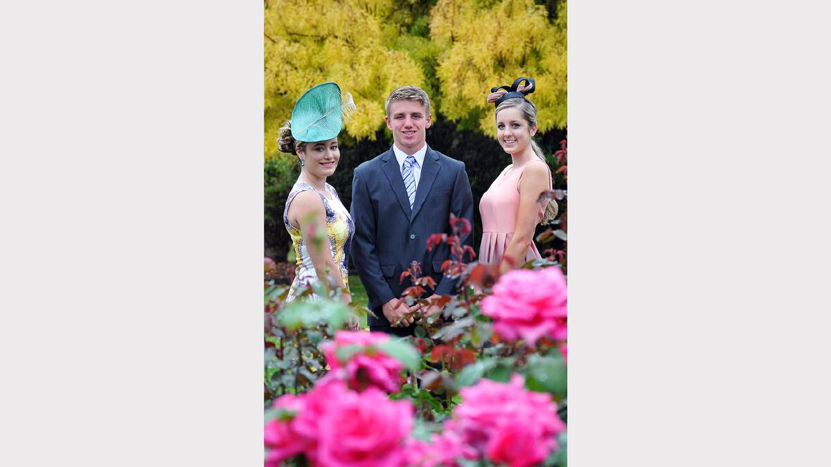 Pictured dress for the fashions on Easter Saturday at the Driscoll, McIllree and Dickinson Ladies Day L-R Abby Kaczynski, Zach Salmi and Keely Kennedy.