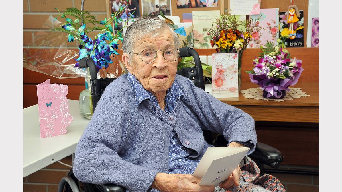 Stawell's Rea Fox who has celebrated her 103rd birthday.