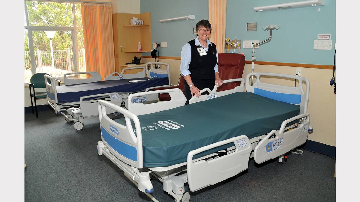Betty Meumann from Stawell Regional Health with the new beds.