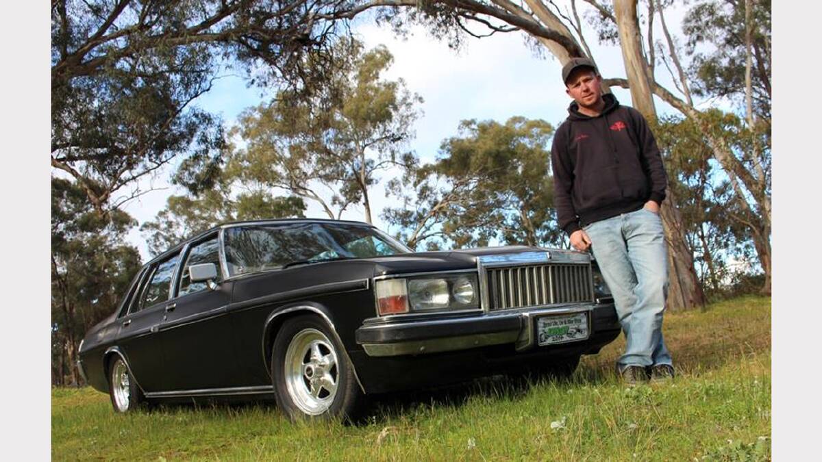 LACHY Ralph who designed the novelty number plate for this year's Beaut Ute, Car and Bike competition at the Stawell Show.