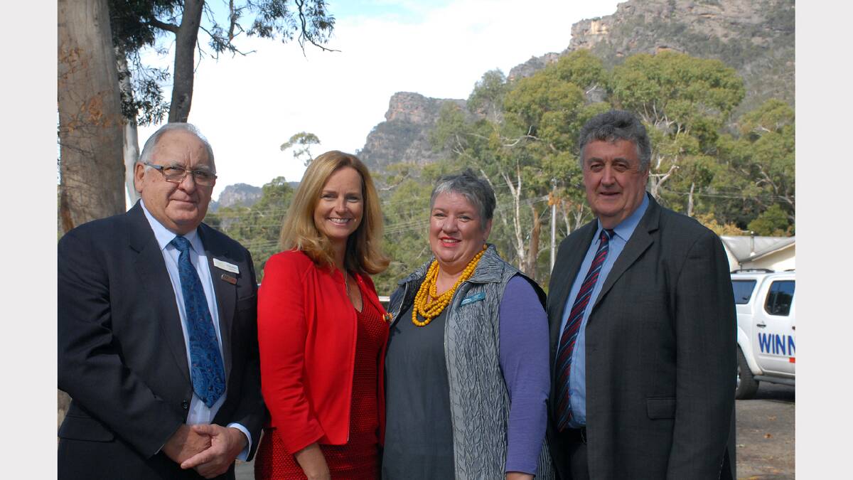 Pictured at the Summit L-R Cr Rob Gersch, Hindmarsh Shire Councillor, Naomi Simson, founder of Red Balloon, Northern Grampians Shire chief executive officer Justine Linley and Northern Grampians Mayor Cr Murray Emerson.