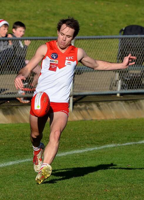 Wingman Brendon Lovell was named Ararat's during the loss to Minyip/Murtoa.