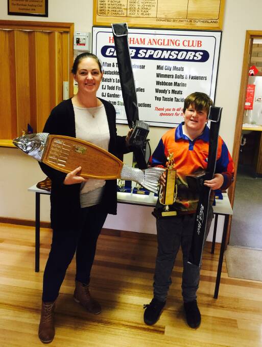 Club champions Larelle Souter and Trent Shiells.