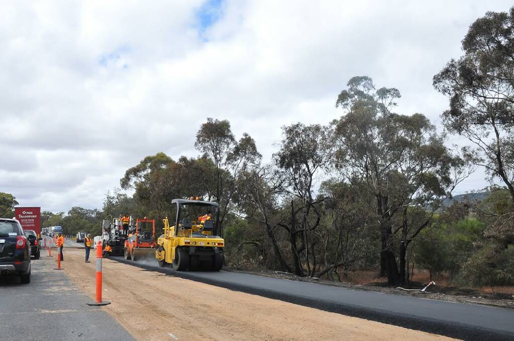 Extensive works were undertaken to repair the stretch of highway badly damaged in the crash inferno. Pictures: BEN KIMBER