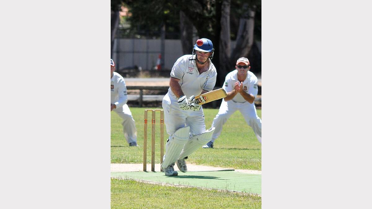 Youth Club A grade captain Steve LeGassick put up some resistance in his innings of 22 runs last weekend. Picture: MARK McMILLAN.