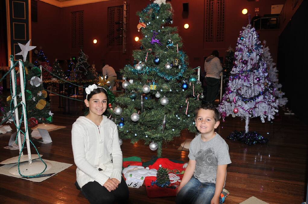 Alyssia and Kobe were the proud winners of the first prize in the Christmas Tree by a Primary School Student section at the annual St Peter's Lutheran Church Christmas Tree Festival. Picture: BEN KIMBER.