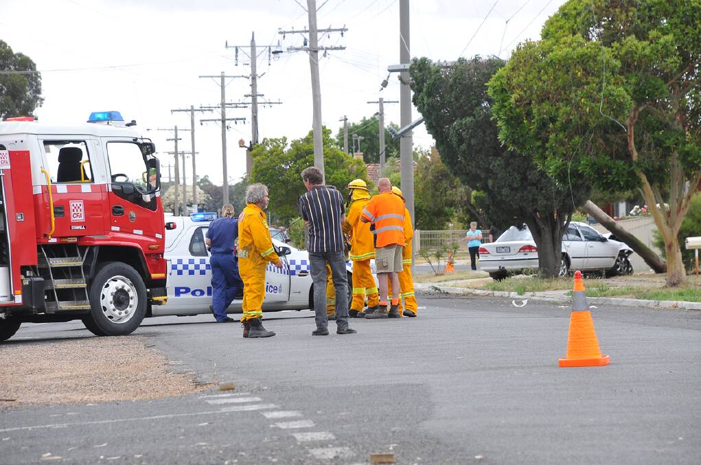 Police, Fire, SES and Ambulance crew all attended the accident which occurred just before 9am this morning.