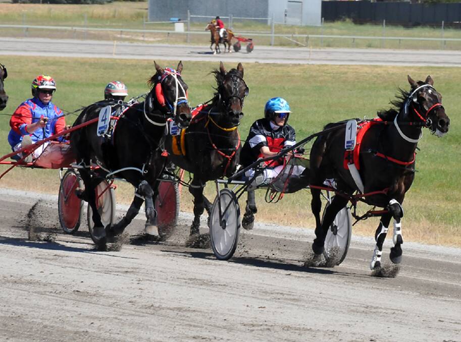 Beau Ciel (No.1) leads the way in the Stan Anyon Memorial at Laidlaw Park in November.