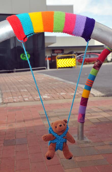 Just another of the 'Yarn bombing' creations that brought smiles to the faces of many locals.