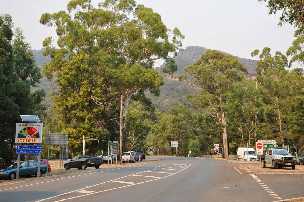 The scene as Halls Gap prepares for a change of conditions. Pic: Ben Kimber