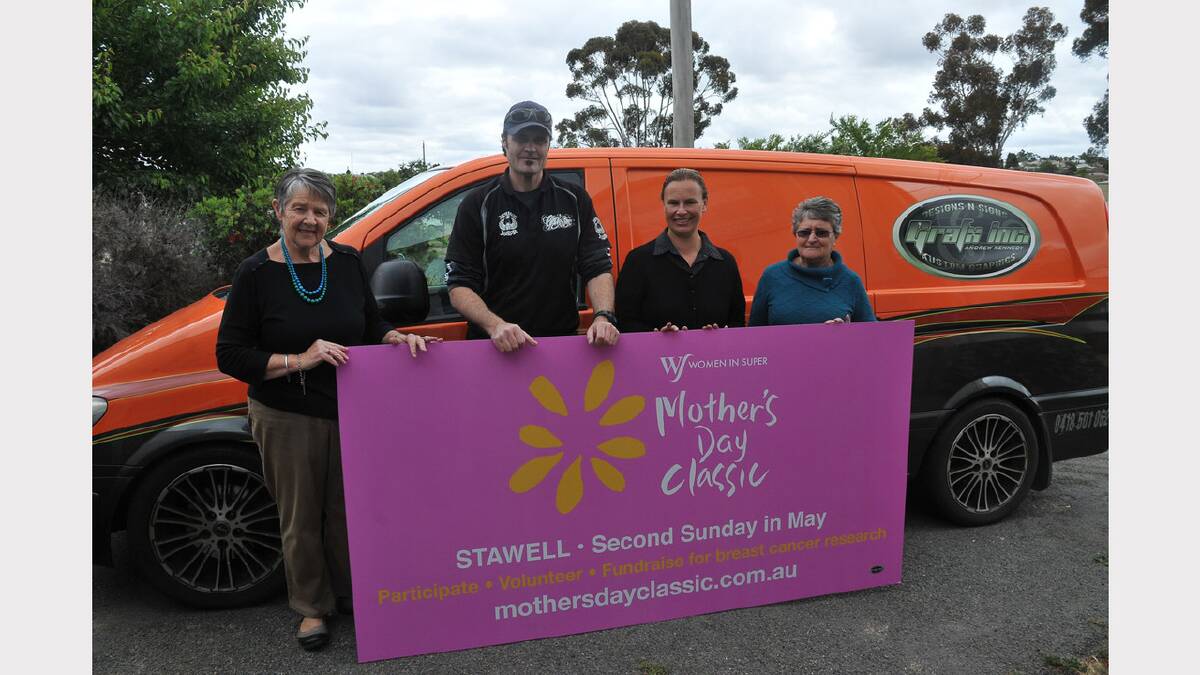 Pictured promoting the Mother's Day Classic L-R Merrilyne Middleton, Andrew Kennedy, Lisa McIlvride and Pam Byron.